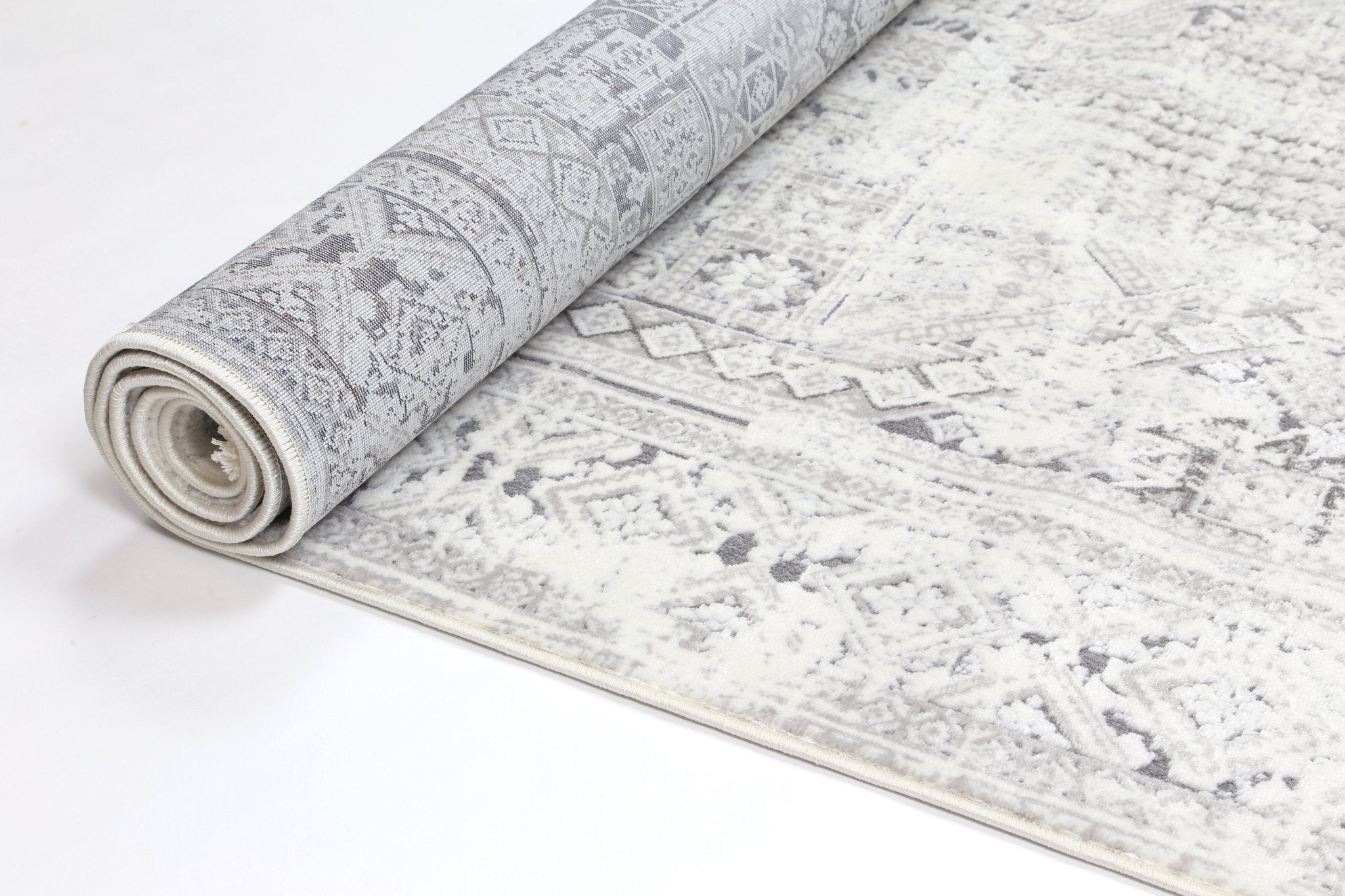 Cordelia Panel Grey Rug - Floorsome - Rug - BOHE16003GREY - Rug