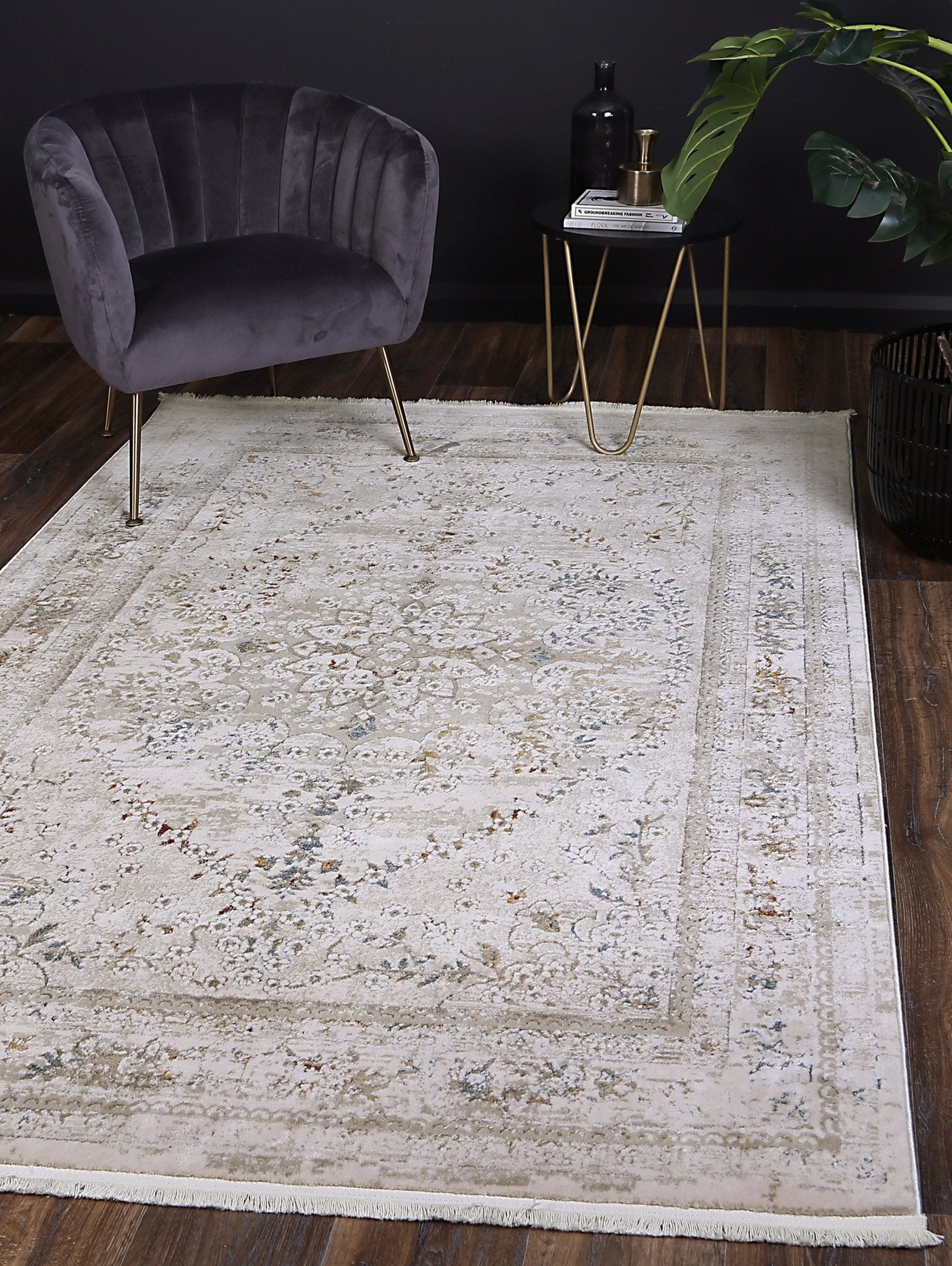 Cordelia Vintage Medalion Beige Multi Rug - Floorsome - Rug - BOHE16008BMUL - Rug