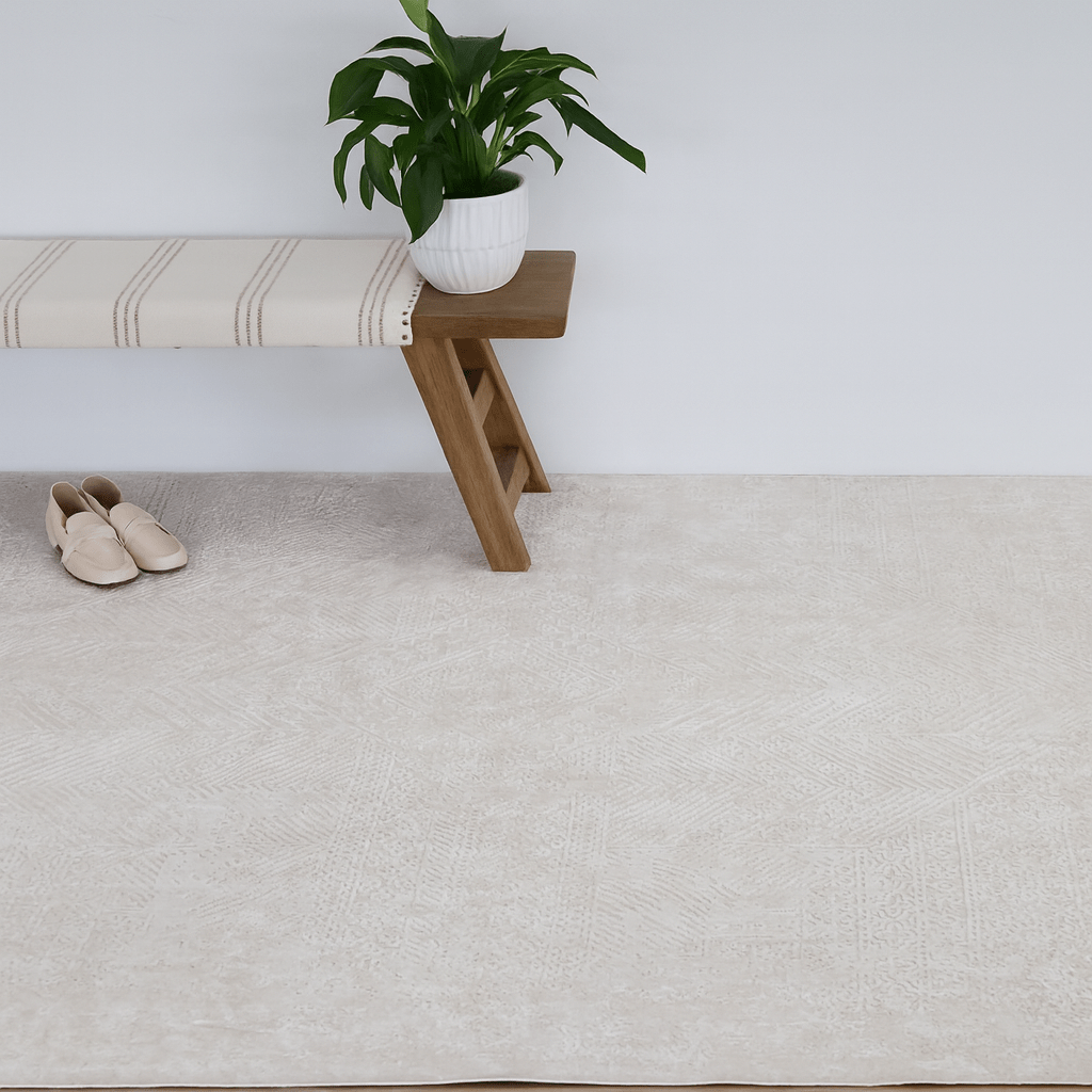 Corin Beige Distressed Rug - Floorsome - Rugs - VRSCORNBG080150 - Rugs