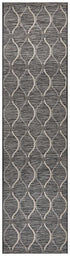 Courtyard 5501 Black Indoor Outdoor Runner Rug - Floorsome - Outdoor Rugs