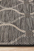 Courtyard 5501 Black Indoor Outdoor Runner Rug - Floorsome - Outdoor Rugs