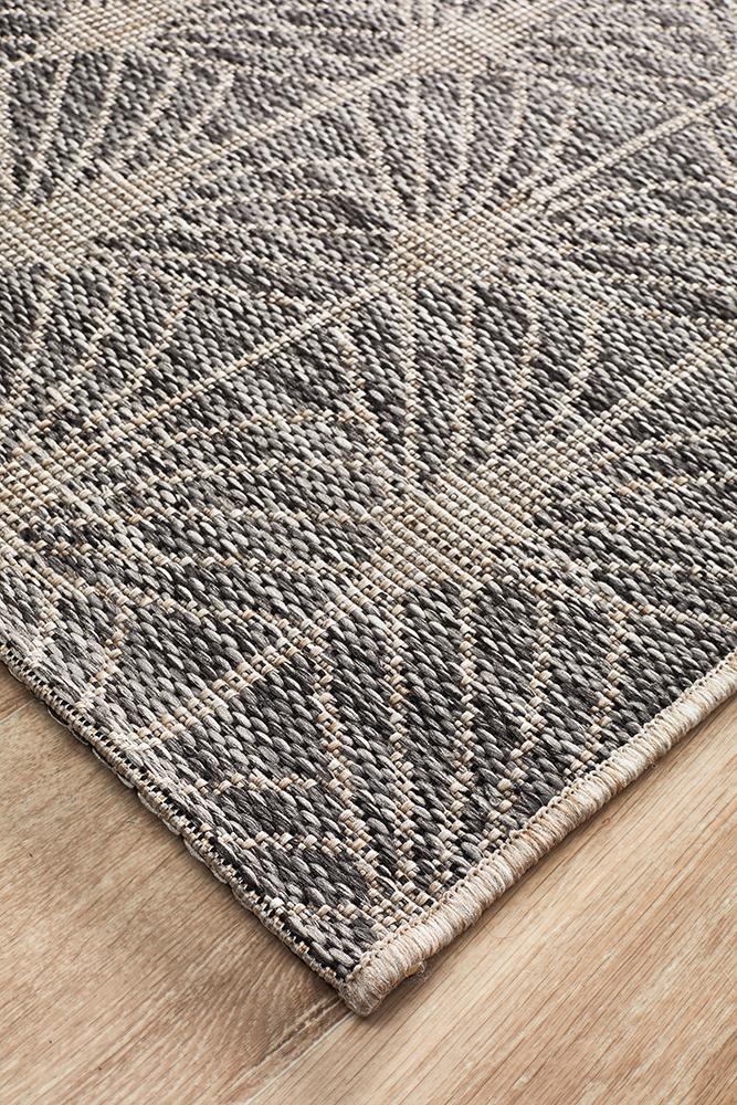 Courtyard 5502 Black Indoor Outdoor Runner Rug - Floorsome - Outdoor Rugs - TER - 5502 - BLK - 300X80 - Outdoor Rugs