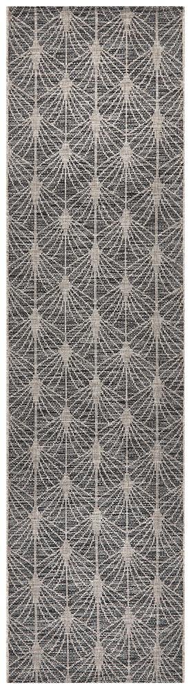 Courtyard 5502 Black Indoor Outdoor Runner Rug - Floorsome - Outdoor Rugs - TER - 5502 - BLK - 300X80 - Outdoor Rugs