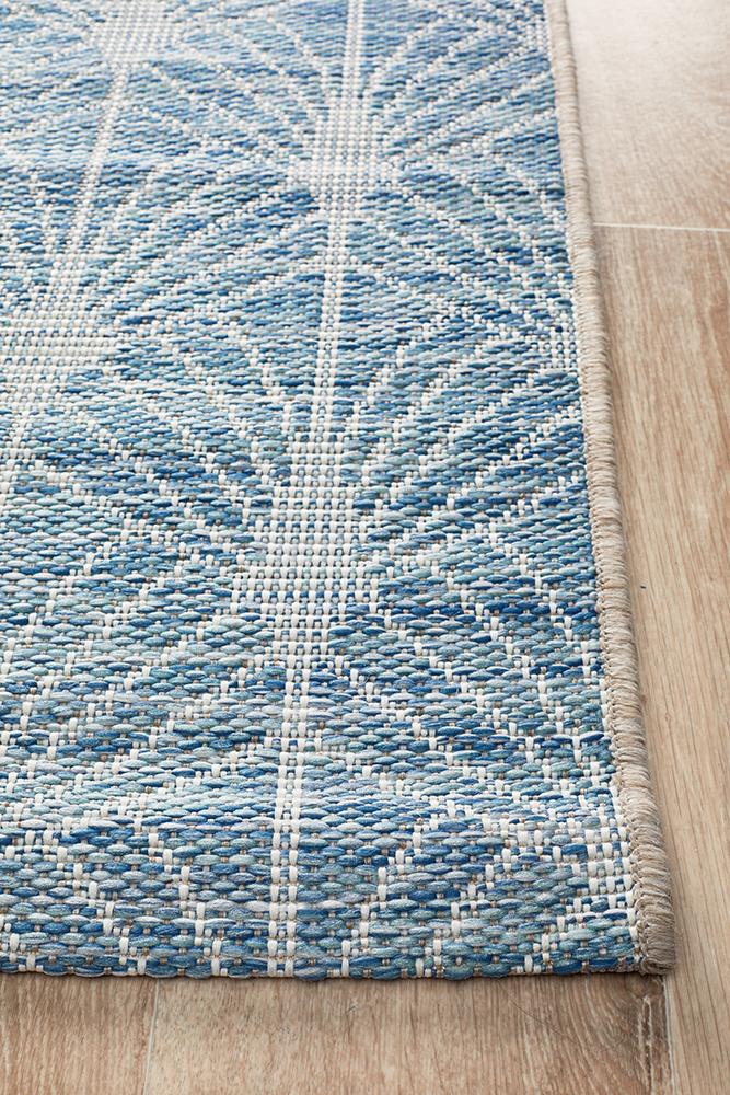 Courtyard 5502 Blue Indoor Outdoor Runner Rug - Floorsome - Outdoor Rugs - TER - 5502 - BLU - 300X80 - Outdoor Rugs