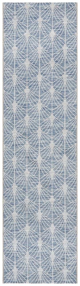 Courtyard 5502 Blue Indoor Outdoor Runner Rug - Floorsome - Outdoor Rugs - TER - 5502 - BLU - 300X80 - Outdoor Rugs