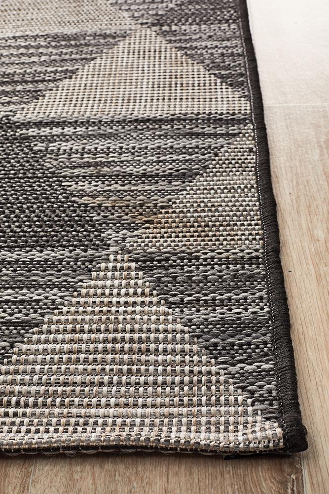 Courtyard 5503 Black Indoor Outdoor Runner Rug - Floorsome - Outdoor Rugs - TER - 5503 - BLK - 300X80 - Outdoor Rugs