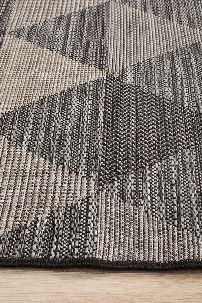 Courtyard 5503 Black Indoor Outdoor Runner Rug - Floorsome - Outdoor Rugs - TER - 5503 - BLK - 300X80 - Outdoor Rugs