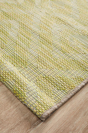 Courtyard 5504 Green Indoor Outdoor Runner Rug - Floorsome - Outdoor Rugs