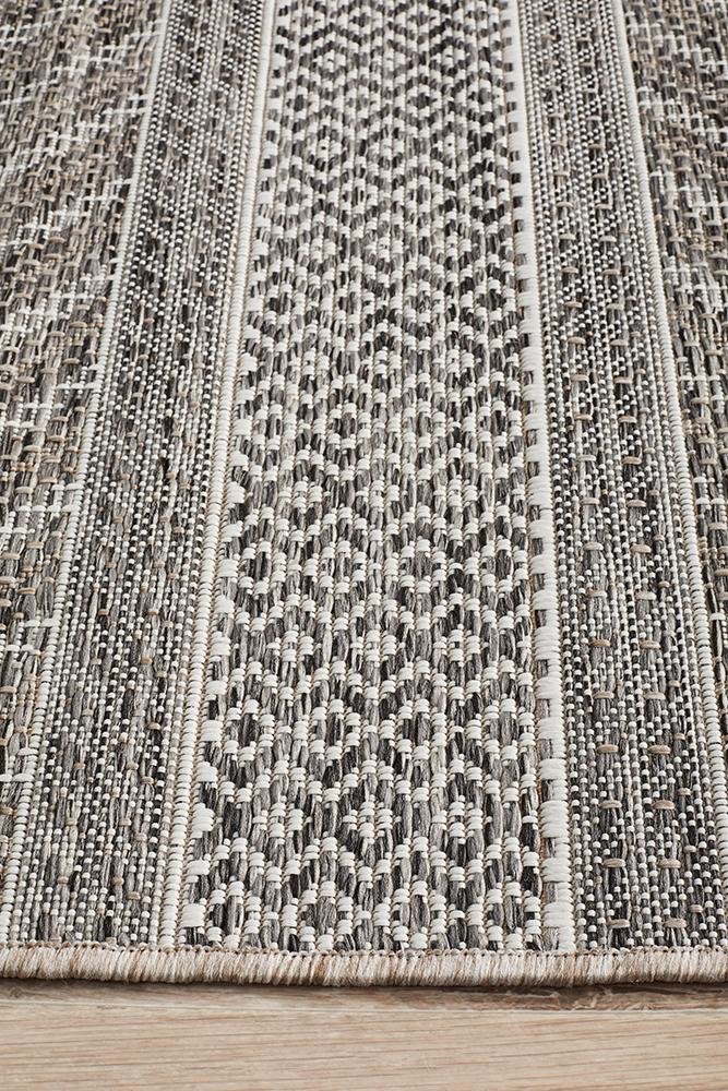Courtyard 5505 Grey Indoor Outdoor Runner Rug - Floorsome - Outdoor Rugs - TER - 5505 - GRY - 300X80 - Outdoor Rugs