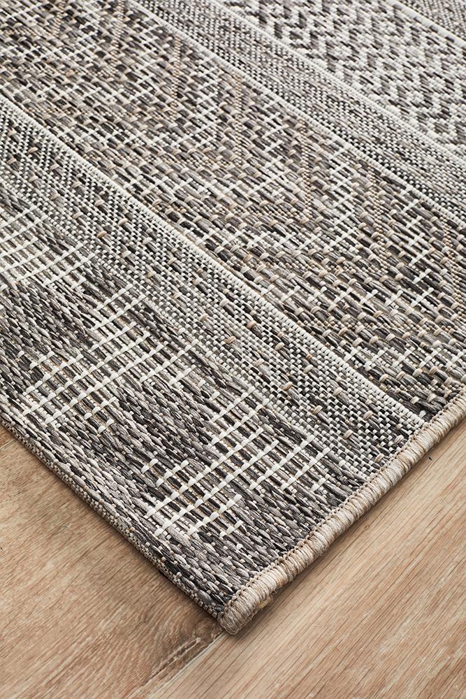Courtyard 5505 Grey Indoor Outdoor Runner Rug - Floorsome - Outdoor Rugs - TER - 5505 - GRY - 300X80 - Outdoor Rugs