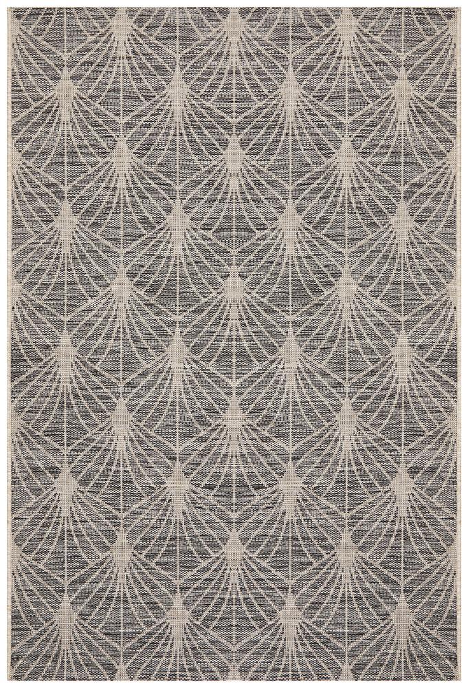 Courtyard Black Indoor Outdoor Rug - Floorsome - Outdoor Rugs - TER - 5502 - BLK - 230X160 - Outdoor Rugs