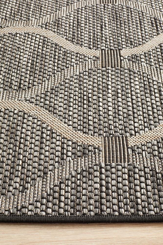 Courtyard Black Indoor Outdoor Rug - Floorsome - Outdoor Rugs - TER - 5501 - BLK - 230X160 - Outdoor Rugs