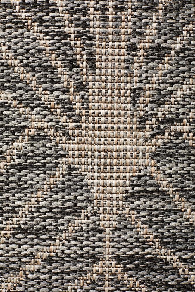 Courtyard Black Indoor Outdoor Rug - Floorsome - Outdoor Rugs - TER - 5502 - BLK - 230X160 - Outdoor Rugs