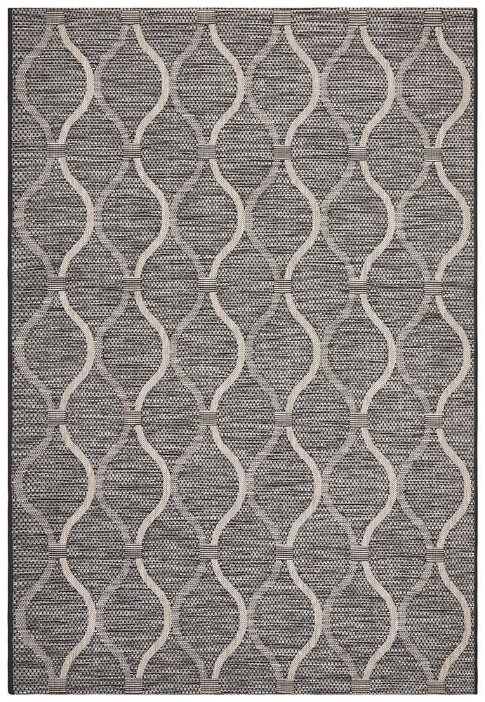 Courtyard Black Indoor Outdoor Rug - Floorsome - Outdoor Rugs - TER - 5501 - BLK - 230X160 - Outdoor Rugs