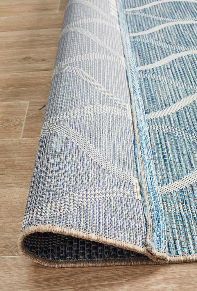 Courtyard Blue Indoor Outdoor Rug - Floorsome - Outdoor Rugs - TER - 5501 - BLU - 230X160 - Outdoor Rugs