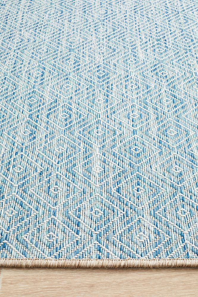 Courtyard Blue Indoor Outdoor Rug - Floorsome - Outdoor Rugs - TER - 5500 - BLU - 230X160 - Outdoor Rugs