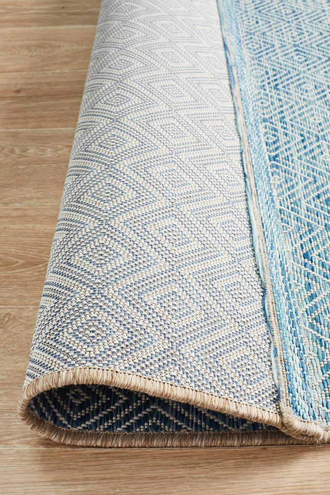 Courtyard Blue Indoor Outdoor Rug - Floorsome - Outdoor Rugs - TER - 5500 - BLU - 230X160 - Outdoor Rugs