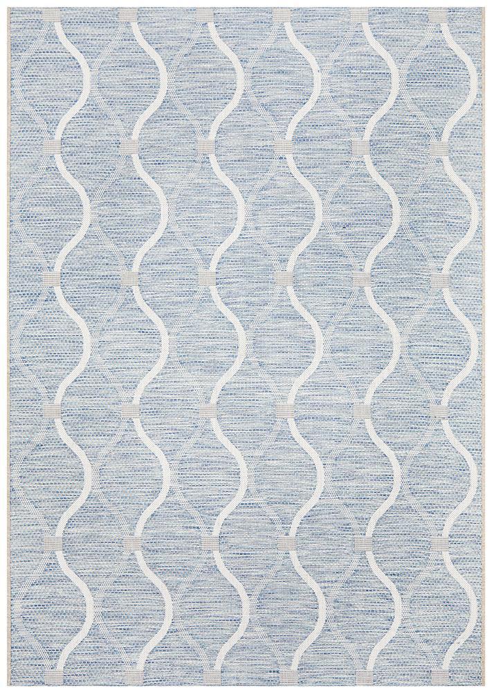 Courtyard Blue Indoor Outdoor Rug - Floorsome - Outdoor Rugs - TER - 5501 - BLU - 230X160 - Outdoor Rugs