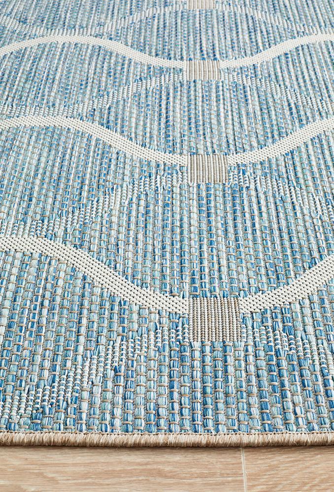 Courtyard Blue Indoor Outdoor Rug - Floorsome - Outdoor Rugs - TER - 5501 - BLU - 230X160 - Outdoor Rugs