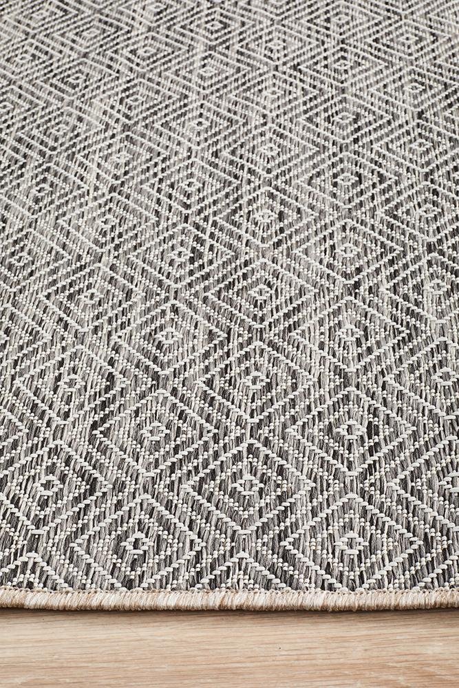 Courtyard Grey Indoor Outdoor Runner Rug - Floorsome - Outdoor Rugs - TER - 5500 - GRY - 300X80 - Outdoor Rugs