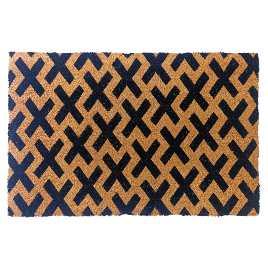 Cross PVC Backed Coir Doormat - Floorsome - DMCROSS00004060 - 