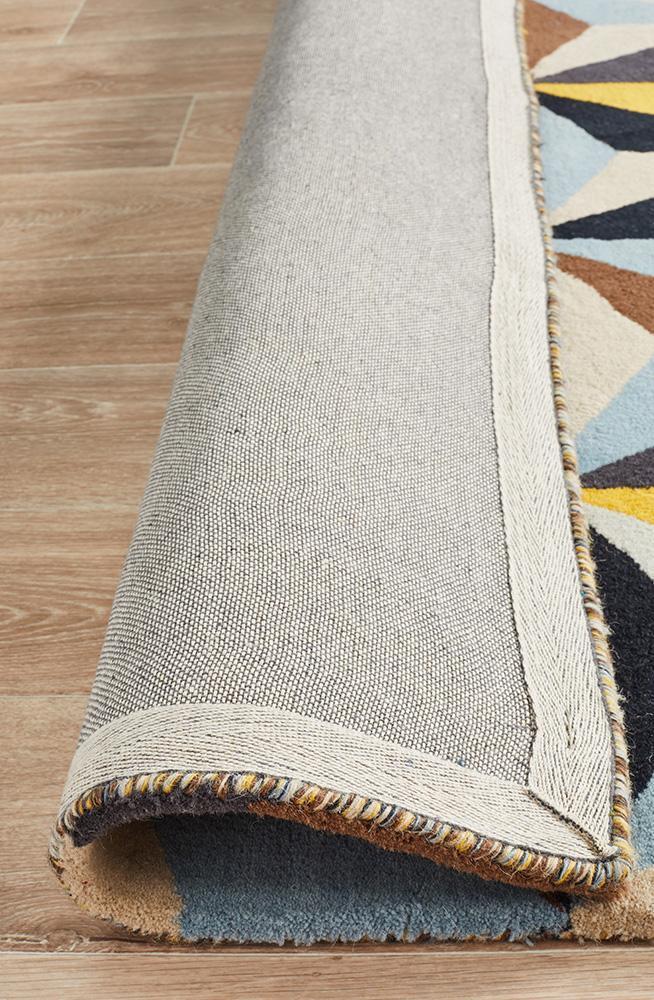 Crystal Designer Wool Rug Blue - Floorsome - Modern - MTX - 900 - BLU - 225X155 - Modern