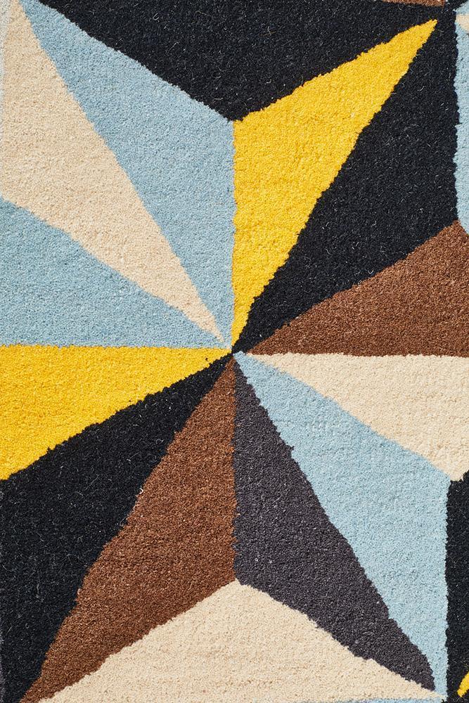 Crystal Designer Wool Rug Blue - Floorsome - Modern - MTX - 900 - BLU - 225X155 - Modern