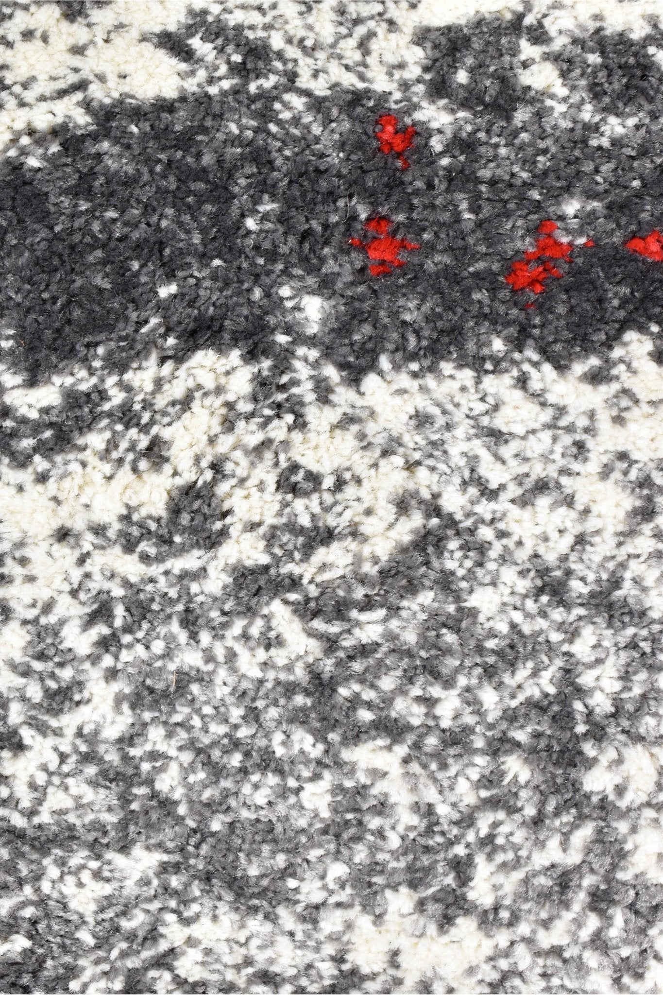 Dahlia 176 Grey Red Rug - Floorsome - MODERN - MILL - B176B - D.GREY - RED - 120X170 - MODERN
