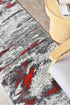 Dahlia 176 Grey Red Rug - Floorsome - MODERN - MILL - B176B - D.GREY - RED - 120X170 - MODERN