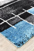 Dahlia 297 Dark Grey Turquoise Rug - Floorsome - MODERN - MILL - D297A - D.GREY - TURQ - 80X150 - MODERN