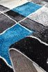 Dahlia 297 Dark Grey Turquoise Rug - Floorsome - MODERN - MILL - D297A - D.GREY - TURQ - 80X150 - MODERN