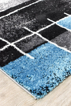Dahlia 297 Dark Grey Turquoise Rug - Floorsome - MODERN