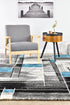 Dahlia 297 Dark Grey Turquoise Rug - Floorsome - MODERN - MILL - D297A - D.GREY - TURQ - 80X150 - MODERN