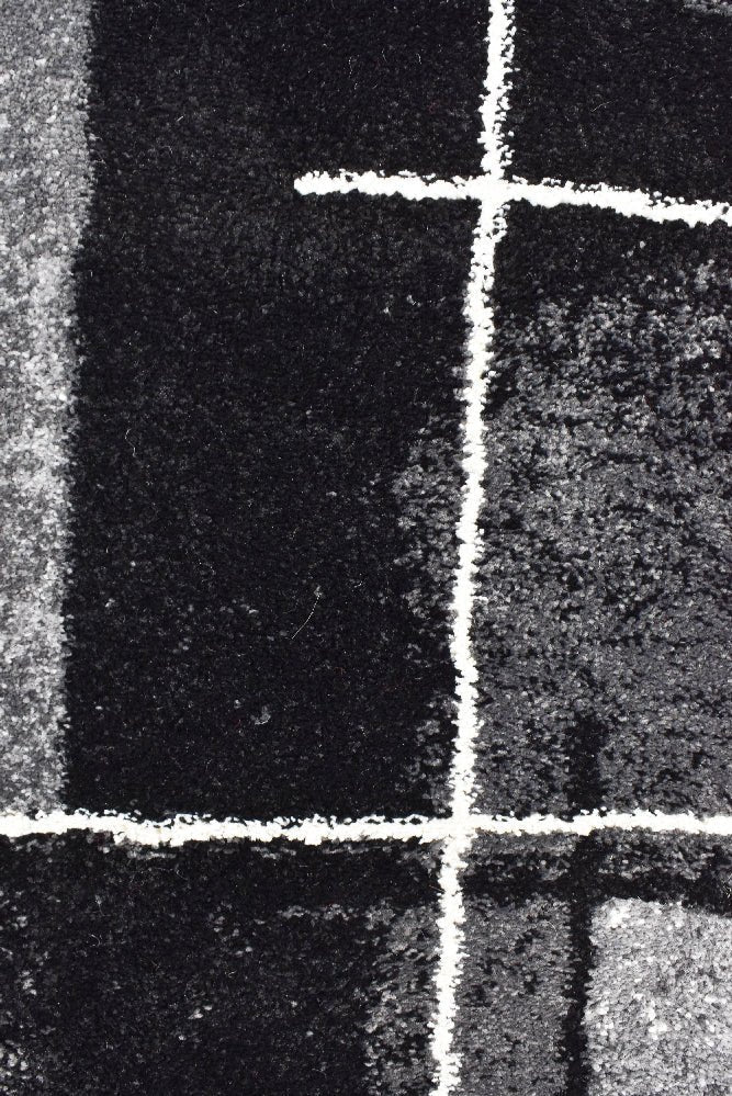 Dahlia 297 Dark Grey Turquoise Rug - Floorsome - MODERN - MILL - D297A - D.GREY - TURQ - 80X150 - MODERN
