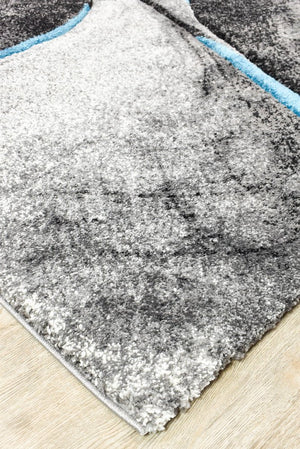 Dahlia 37 Dark Grey Turquoise - Floorsome - MODERN