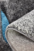 Dahlia 37 Dark Grey Turquoise - Floorsome - MODERN - MILL - D037A - GREY - TURQ - 80X150 - MODERN