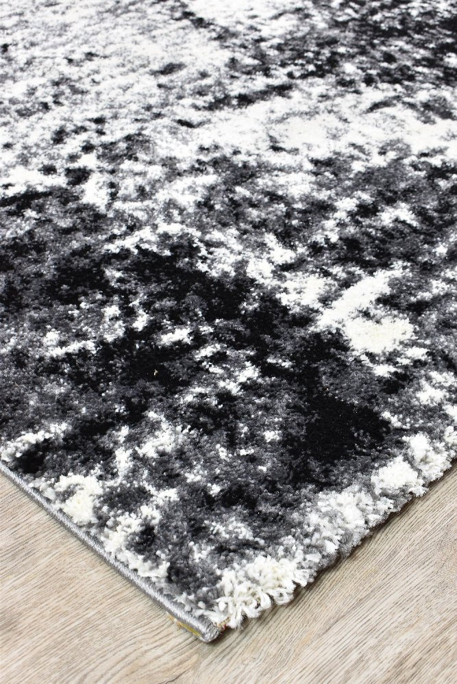 Dahlia 651 Black White Rug - Floorsome - MODERN - MILL - B651A - WHITE - BLACK - 80X150 - MODERN