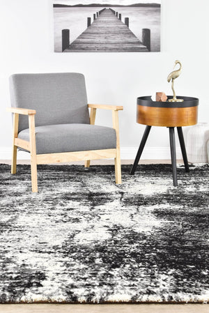 Dahlia 651 Black White Rug - Floorsome - MODERN