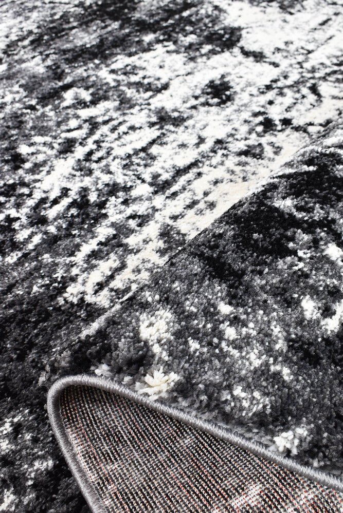 Dahlia 651 Black White Rug - Floorsome - MODERN - MILL - B651A - WHITE - BLACK - 80X150 - MODERN