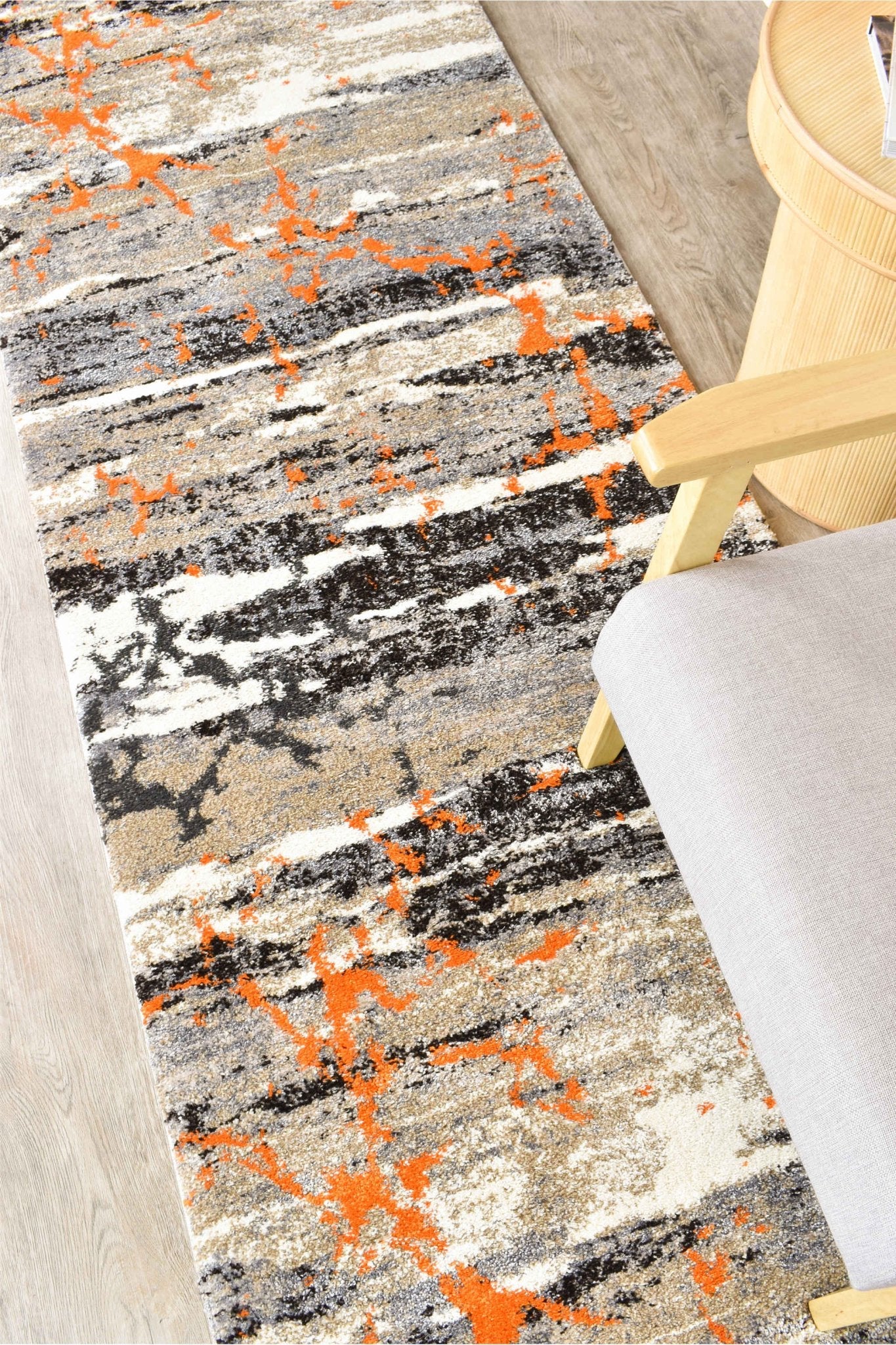 Dahlia 696 Beige Orange Rug - Floorsome - MODERN - MILL - B696A - D - GREY - ORAN - 80X150 - MODERN