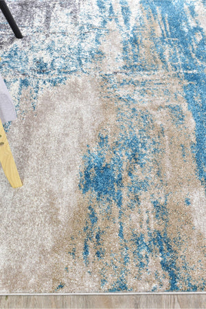 Dahlia 854 Beige Turquoise Rug - Floorsome - MODERN