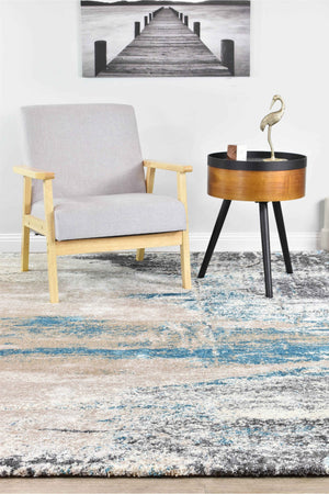 Dahlia 854 Beige Turquoise Rug - Floorsome - MODERN