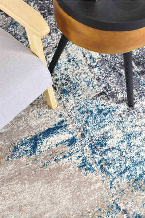 Dahlia 854 Beige Turquoise Rug - Floorsome - MODERN