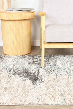 Dahlia 854 Beige Turquoise Runner - Floorsome - RUNNER