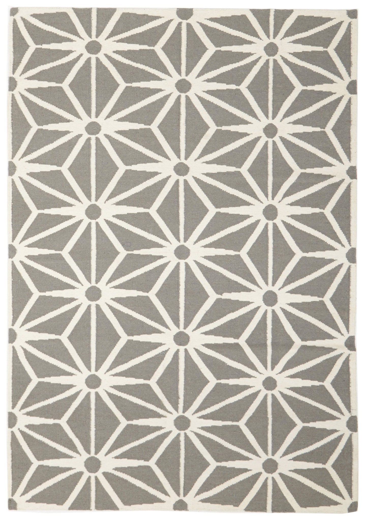 Dandelion Flat Weave Rug Grey - Floorsome - Modern