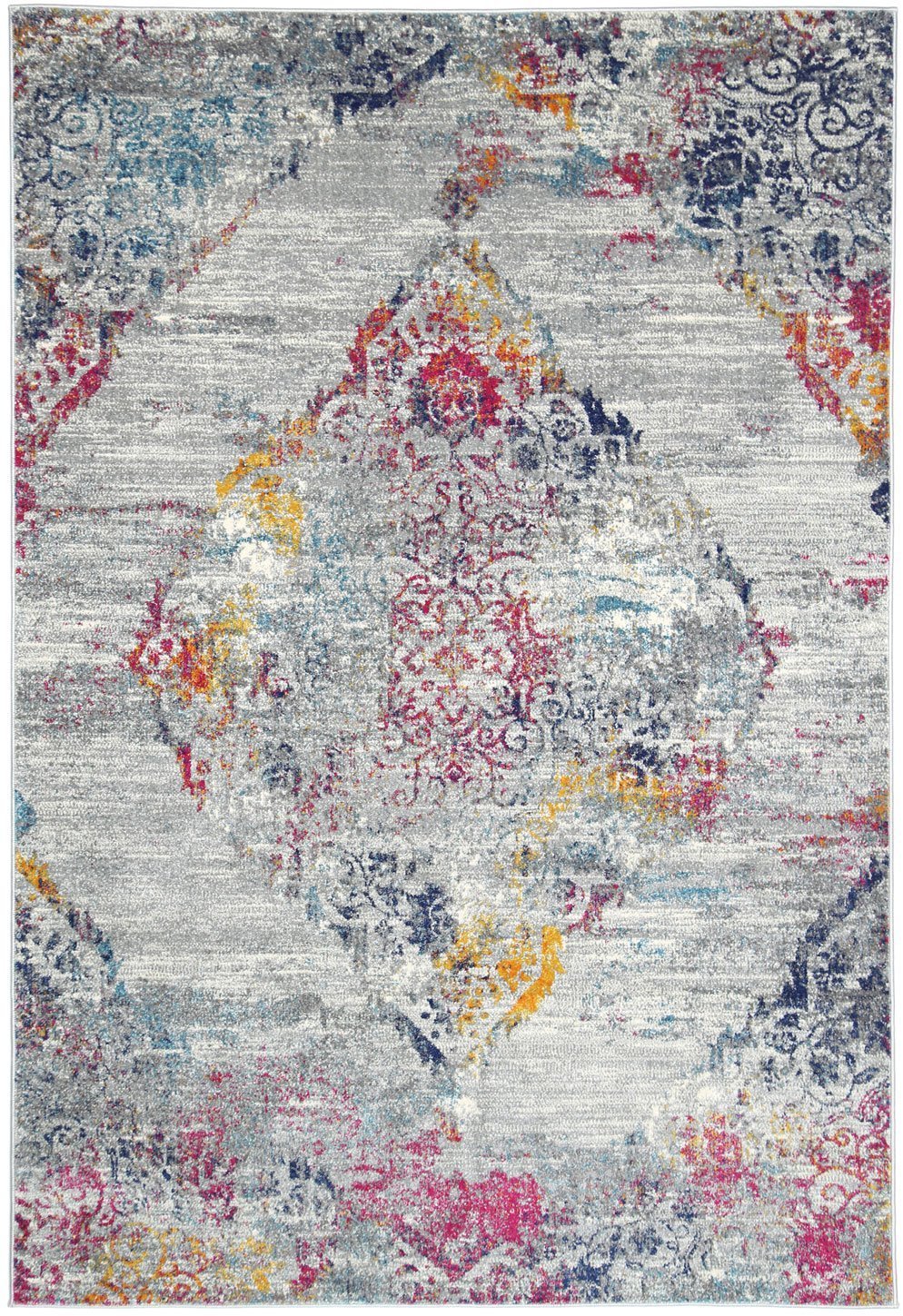 Delicate Multi Grey Oriental Rug - Floorsome - Modern Rugs - DELI160DELI01 - Modern Rugs