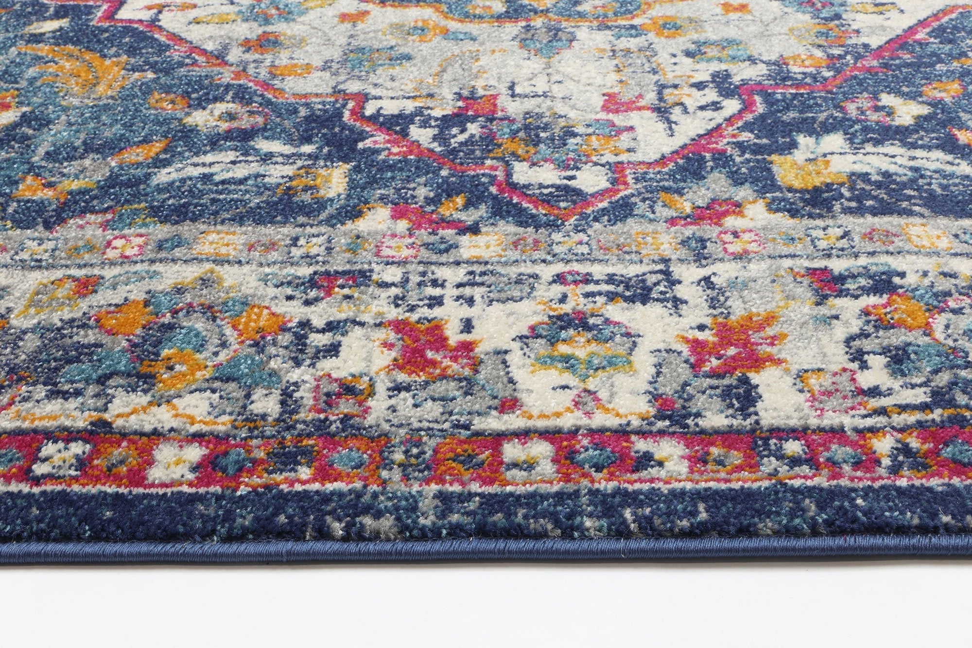 Delicate Navy Multi Oriental Rug - Floorsome - Traditional - DELI160DELI09 - Traditional