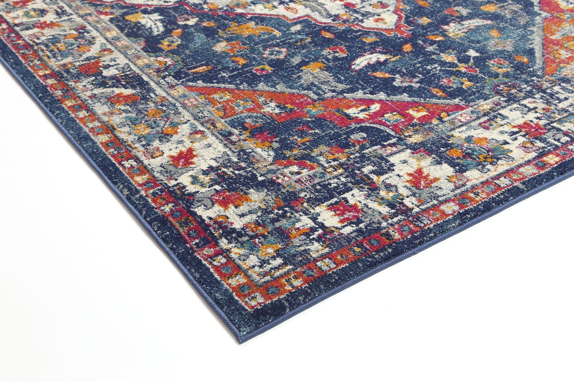 Delicate Navy Multi Oriental Rug - Floorsome - Traditional - DELI160DELI09 - Traditional
