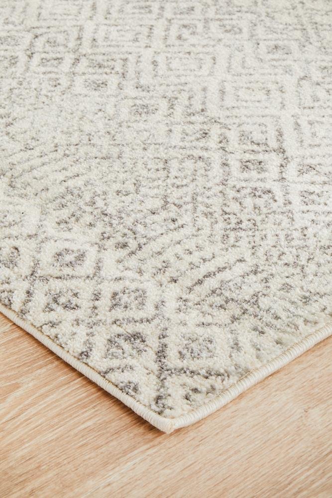 Diamond Grey Transitional Runner Rug - Floorsome - Modern - EVO - 265 - GREY - 300X80 - Modern