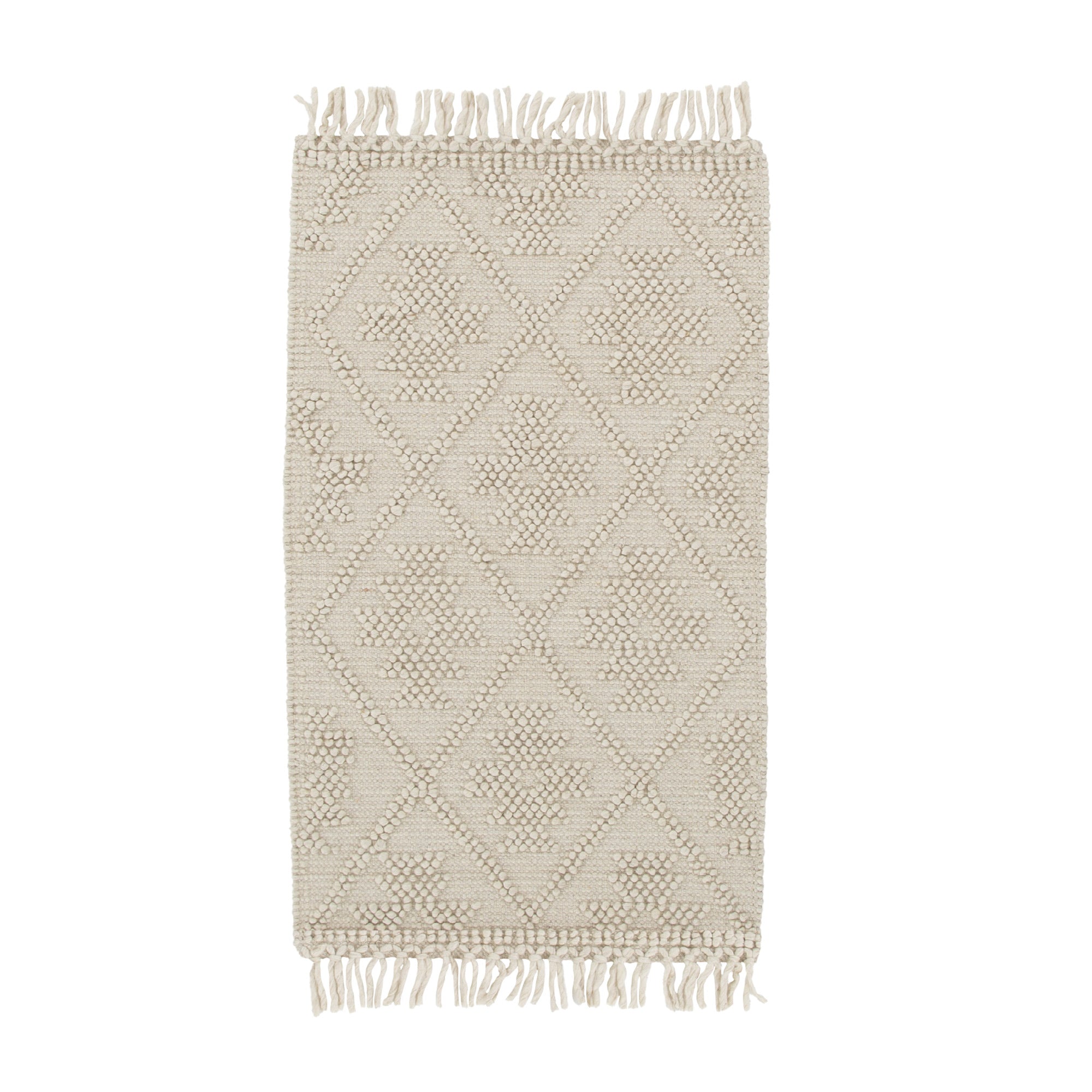 Diego Geometric Beige Wool Rug - Floorsome - Area Rug - DIEG70104BEIG - Area Rug